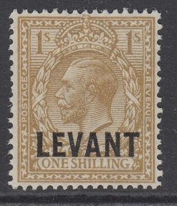 SG L23 British Levant 1921, 1/- Marrón Bistre, Un fino Montado Ligeramente Como Nuevo... - Imagen 1 de 1