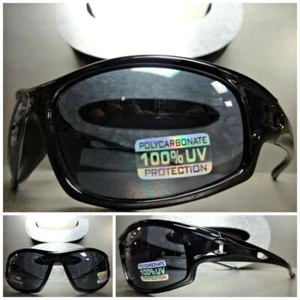 Men's WRAP AROUND SPORT BIFOCAL READING SUN GLASSES READERS Black Frame +3.00 - Picture 1 of 10