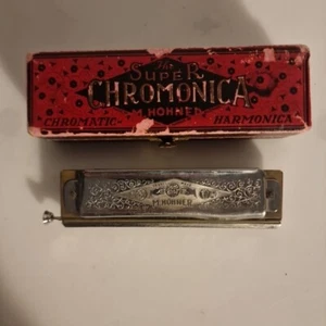 Vintage Hohner The Super Chromatic Harmonica With Original Box Germany Key C - Picture 1 of 12