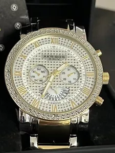 New AKRIBOS XXIV Men's Luxury Watch AK894-TTG Silver Gold WR5ATM Chronograph - Picture 1 of 10