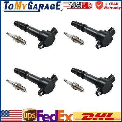 4 bobinas de encendido + bujías para Mitsubishi Outlander Lancer 2004-2006 UF532 Foto 1 de 4