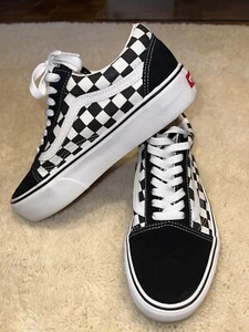 Vans Old Skool Platform checkerboard Gr. 39 Sneaker schwarz weiß checker Plateau - Bild 1 von 13