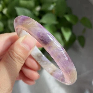 Natürlicher seltener Traum Amethyst Kristall Edelstein Armreif Innendurchmesser 55 mm C37 - Bild 1 von 8