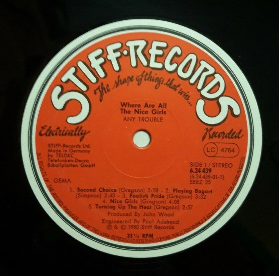 ANY TROUBLE Where Are All The Nice Girls? LP NM in Paper+Plastic Sleeve NO COVER - Bild 1 von 1