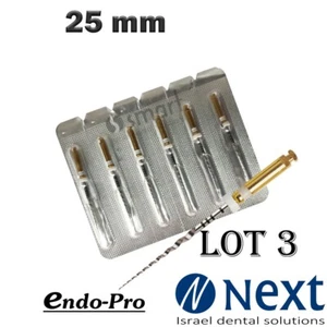 LOTx3 Dental NiTi Super File Universal ENDO-Pro S 2 canal rotary 25 mm tapered - Picture 1 of 3