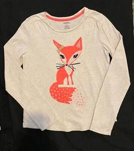 Gymboree 12 Glitter Fox Woodland Wonder Long Sleeve Tee T Shirt Top Embroidered - Picture 1 of 3