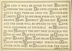 ABC's of Faith - Standup and Wall Plaque Faux Marble Sign - Picture 1 of 5