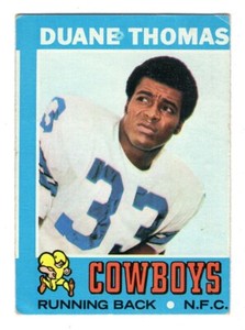 1971 Topps Duane Thomas #65 Dallas Cowboys Football Rookie Card RC VG ( Miscut )