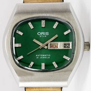 Vintage ORIS Star Cal. 648 Automatic Day Date Steel Mens Watch Ref. 6794 - Picture 1 of 12
