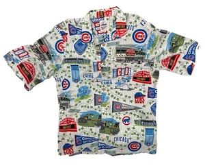 Camisa de campamento Chicago Cubs Reyn Spooner Aloha para hombre grande algodón hawaiano Wrigley - Imagen 1 de 10