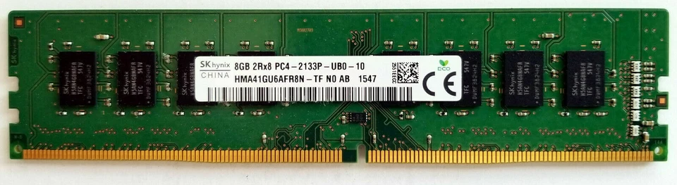8GB DDR4 Desktop Memory RAM PC4 2133MHz 288-pin - Hynix HMA41GU6AFR8N-TF - Image 1 of 1