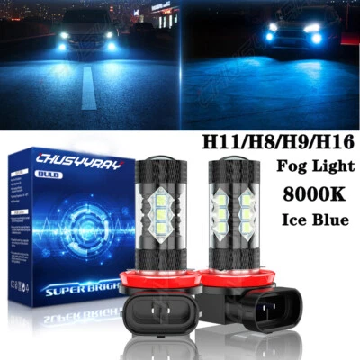 2 bombillas LED antiniebla/de conducción H11 H8 8000 k azules para Smart Fortwo 2016-2018 Foto 1 de 4
