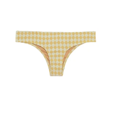 NWT MADE BY DAWN Petal 2 Bottom Dune Yellow Checker sz M GOOP - Image 1 of 4