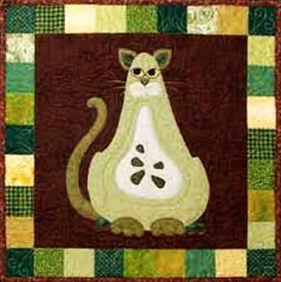 New BOSCAT GARDEN PATCH CATS QUILT PATTERN  Block Two Cat Kitten by Helene Knott - Image 1 of 2