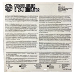 Airfix Consolidated B-24J Liberator Instructions Manual Only Vintage Original - Picture 1 of 2