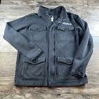 The North Face Fleece Jacket Mens Large Black Button Up Full Zip Coat Gorpcore