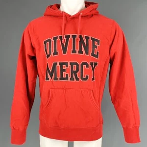 SUPREME Size M Red Black Cotton Hoodie Sweatshirt - Picture 1 of 9