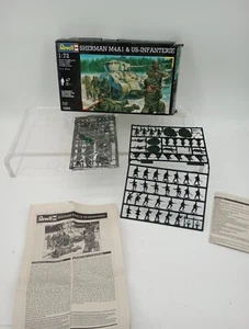 Vintage Revell 03164 U.S. Army M4A1 Sherman Tank & U S Infantry 1/72 Open Box - Bild 1 von 18