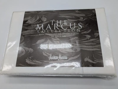 Sferra Marcus Dot White Twin Sheet Set 3 PC 100% Pima Cotton Sateen 400TC NEW - Image 1 of 4