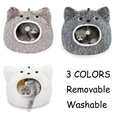 CATISM Funny Cat Bed House Cozy Pet Cave Kennel Soft Cushion Mat - Image 1 of 4