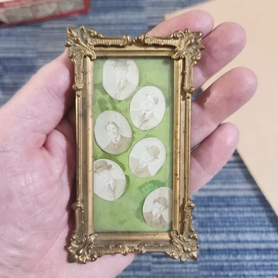 Marco de fotos de latón de mayo de 1900 caballete trasero, acceso con bisagras, maravillosamente ornamentado Foto 1 de 4