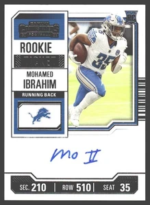 MOHAMED IBRAHIM 2023 PANINI CONTENDERS ROOKIE TICKET #253 RC AUTO DETROIT LIONS - Picture 1 of 3