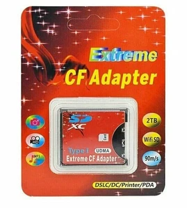 SD SDHC to Compact Flash CF 1 Type I Card Adapter Converter GB 32 64GB 128 - Picture 1 of 3