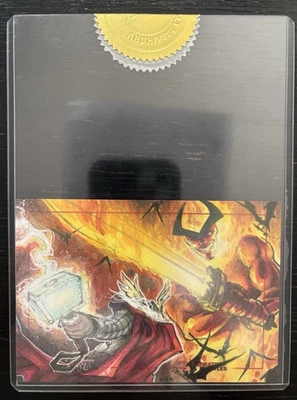 Meghan Hetrick - Marvel Greatest Battles SKETCH PUZZLE -Thor  vs Surtur - Image 1 of 2
