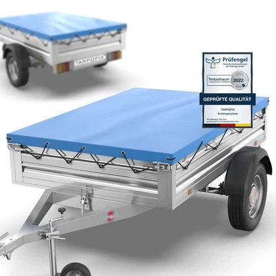 TARPOFIX Anhänger Flachplane 2575x1345 + Planenbügel PKW Abdeckplane für Stema STL 1300