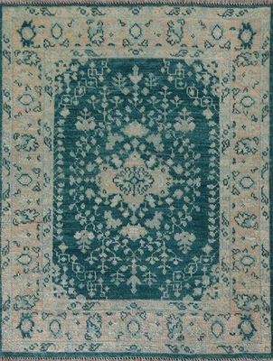 Oushak Turkish Accent Rug 3x4 Vegetable Dye Hand-knotted Wool Oriental Carpet - Image 1 of 4