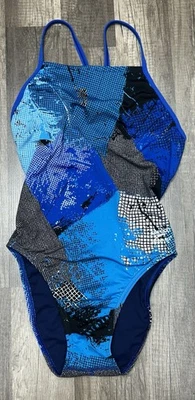 SPEEDO Endurance Women's One piece Swimsuit Size 6/32 Blue Sport Athletic - Image 1 of 4