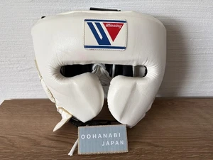 Winning Boxing Head gear FG-2900 L Size White Face Guard Type Made in Japan Used - Picture 1 of 11