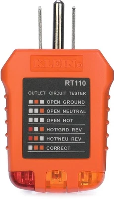 Klein Tools RT110 Power Outlet Receptacle Tester - Image 1 of 4