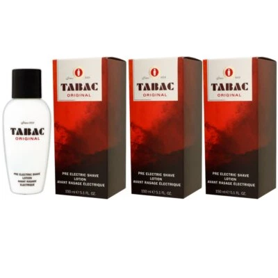 Tabac Original 3 x 150 ml Pre Electric Shave Lotion Rasierwasser Set