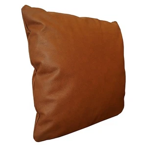 Cojín de sofá de cuero genuino marrón cojín de cuero 40x40 cm cojín de respaldo de sofá de cuero genuino - Imagen 1 de 3
