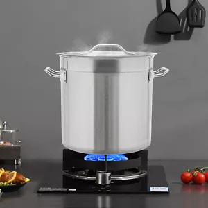 Pentola Stock 4,49 Gal/17L Acciaio Inox Grande Cucina Zuppa Grande Cottura Stockpot - Foto 1 di 24