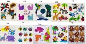 Pegatinas de álbum de recortes Sandylion pez mono abeja jirafa insectos* diseños retirados* - Imagen 1 de 11