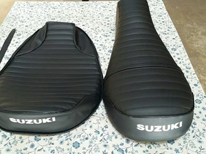 SUZUKI RV90 SEAT COVER RV125 1972 TO 1977 SEAT COVER WITH STRAP (S*-25 ) - Picture 1 of 12