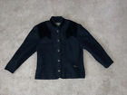 Vintage Geiger Collections Wool Coat Jacket Black Women's Size 46 Austria