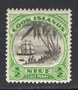 M17403 Niue 1932 SG55 - 1/2d black & emerald. - Picture 1 of 1
