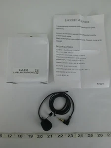 New Lapel Microphone for TeachLogic VoiceLink II Body Pack LM-835 Lavaliere Mic - Picture 1 of 5