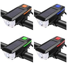 de linterna USB Solar Rechargeable Accesorios para bicicletas Luz de bicicleta