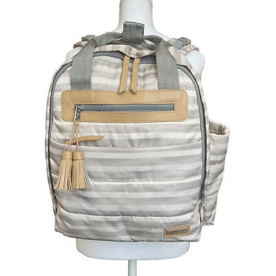 Skip Hop Riverside Ultra Light Backpack Grey White Diaper Bag - Image 1 of 4