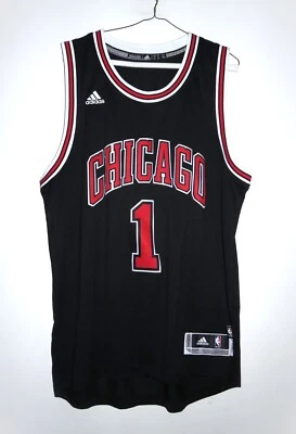 Camiseta deportiva alternativa negra grande 44 Chicago Bulls Derrick Rose Swingman Adidas Foto 1 de 4