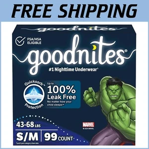 Boys' Bedwetting Underwear S/M 43-68 lbs - 99ct Multi-Pack with Marvel Designs - Picture 1 of 12
