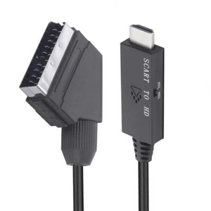 SCART zu HDMI Konverter SCART auf HDMI Adapter Video Audio-Konverter-Videokabel- - Picture 1 of 24