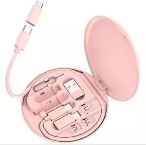 60W Multi Type-C To USB C To Micro USB To Lighting Fast Charging Phone Cable Kit - Picture 1 of 5