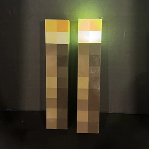 2x Minecraft FACKEL NACHTLICHT Tisch Wand * funktionstüchtig (LESEN) 2012 ThinkGeek FILM - Bild 1 von 8