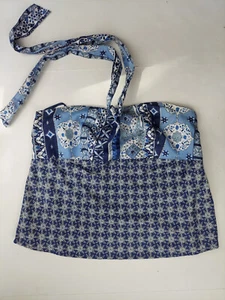 2000s style halter top tube top paisley print blue bandana XL CATO - Picture 1 of 8