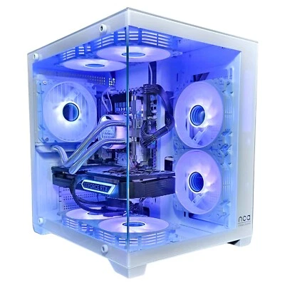 PC-STORE-NCA PC Gaming Phantom White | RTX 3050 | 64GB RAM 1TB SSD | 10 Core | Raffreddamento ad Acqua